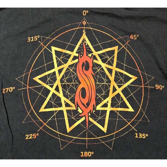 RARE Slipknot Shirt Y2K 2000s Band Faces 9 Masks Iowa Era L Double Sided Logo - Picture 4 of 10